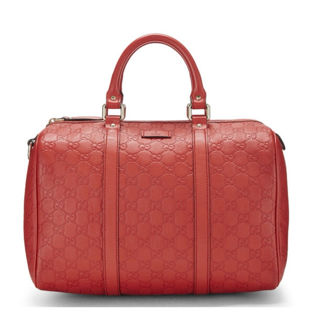 NEW w/Reciept Gucci Guccissima Red Boston Bag